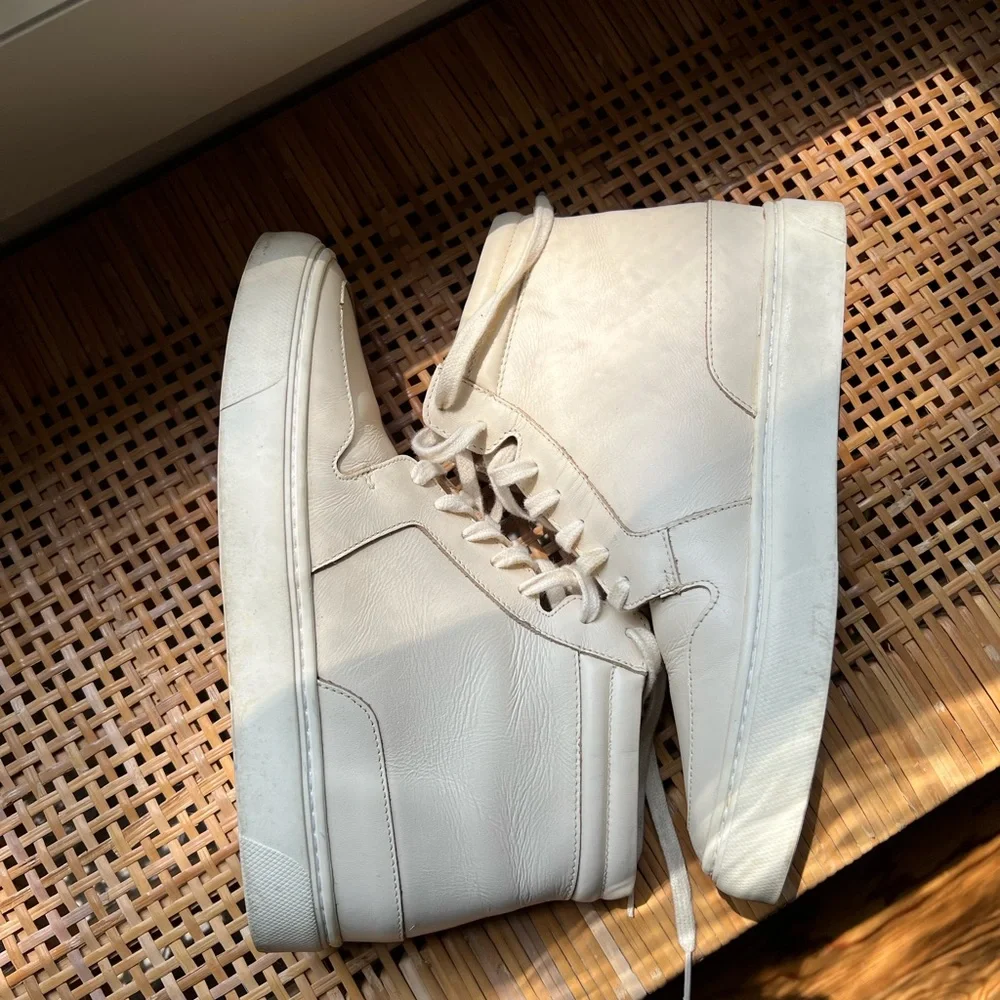 Nisolo Reina High Top Sneaker in Bone - Picture 6 of 11